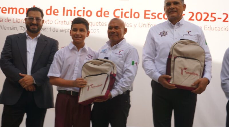 Inaugura titular de la SSPT ciclo escolar 2025-2026 en Miguel Alemán