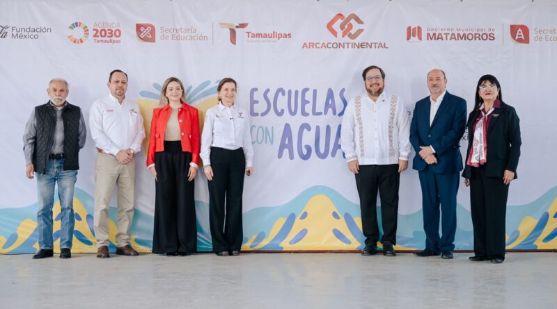 Economía, SET y Arca Continental impulsan “Escuelas con Agua” en Matamoros