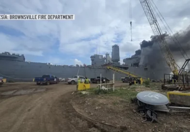 SE INCENDIA BARCO EN EL PUERTO DE BROWNSVILLE NO HUBO LESIONADOS