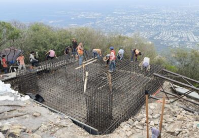 Avanza construcción de asta bandera monumental en Ciudad Victoria