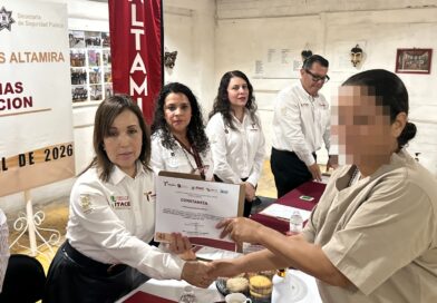 Entregan constancias de capacitación laboral a PPLs del CEDES Altamira