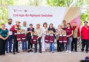 Entrega SEBIEN apoyos sociales en Güémez