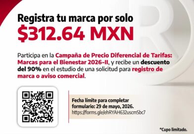 Invita Secretaría de Economía a registrar marcas con 90% de descuento
