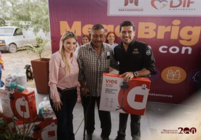 Beto Granados lleva nueva pavimentación y Mega Brigada a la colonia Abelardo de la Torre