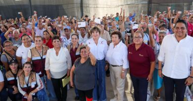 Entrega SEBIEN paquetes alimentarios en Tampico