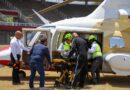 Trasladan a niño lesionado en ambulancia aérea