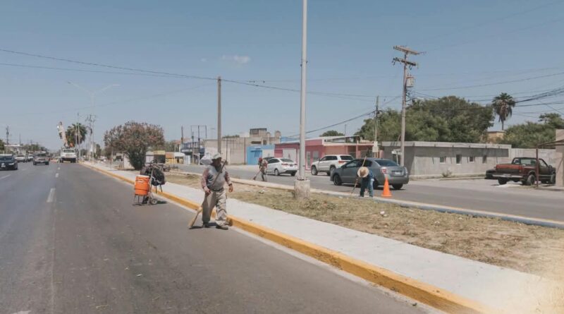 Transforman vialidades y parques: Beto Granados intensifica el embellecimiento urbano en Matamoros