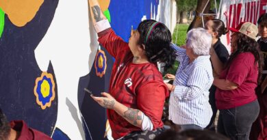 Presente Tamaulipas en la Jornada Nacional de Arte, Cultura y Participación Juvenil con la creación de un mural inspirado en el Día de Muertos