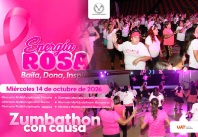 Organiza la UAT el Zumbathón con Causa “Energía Rosa: Baila, Dona, Inspira”
